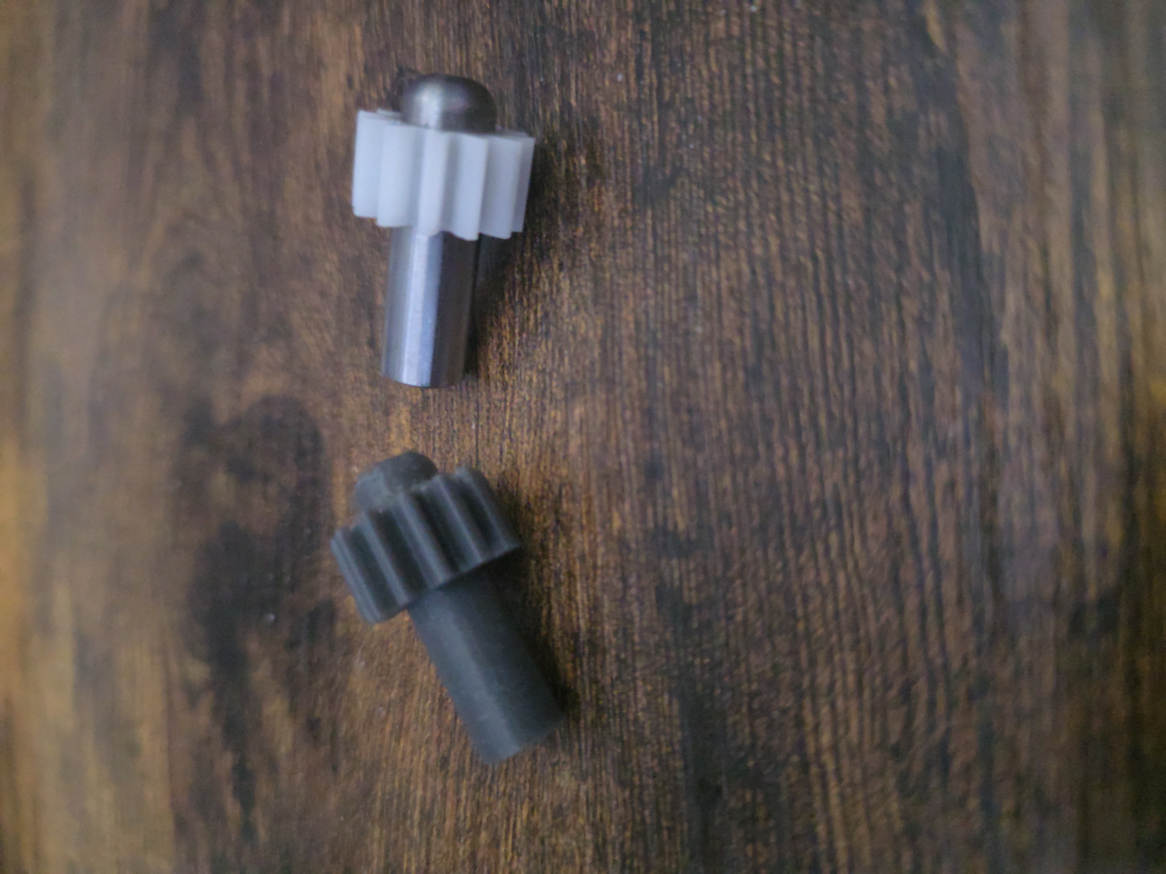 Replacement reel component with a custom 3D printed part installed